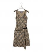 BURBERRY BLUE LABELバーバリー ブルー レーベル）の古着「ノバチェックノースリーブワンピース」｜ベージュ