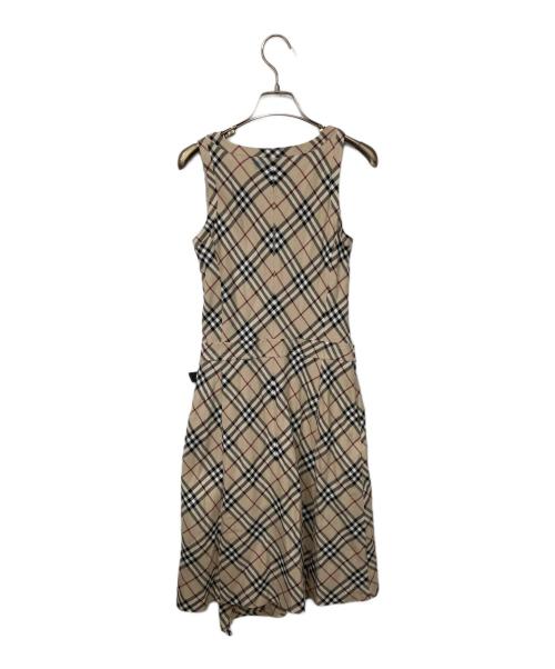 BURBERRY BLUE LABEL（バーバリー ブルー レーベル）BURBERRY BLUE LABEL (バーバリー ブルー レーベル) ノバチェックノースリーブワンピース ベージュ サイズ:38の古着・服飾アイテム