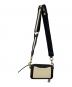 中古・古着 MARC JACOBS (マークジェイコブス) SNAPSHOT CROSSBODY BAG ベージュ×ブラック：13000円