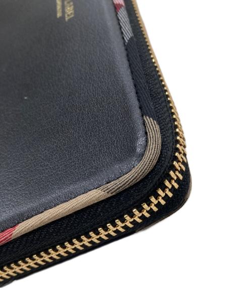 BLUE LABEL CRESTBRIDGE（ブルーレーベルクレストブリッジ）BLUE LABEL CRESTBRIDGE (ブルーレーベルクレストブリッジ) ラウンドファスナー長財布 ブラックの古着・服飾アイテム