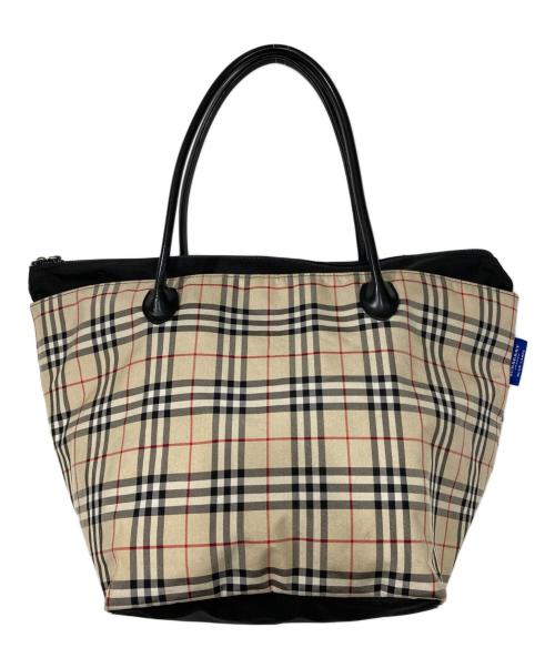 BURBERRY BLUE LABEL（バーバリー ブルー レーベル）BURBERRY BLUE LABEL (バーバリー ブルー レーベル) ノバチェックトートバッグ ベージュの古着・服飾アイテム