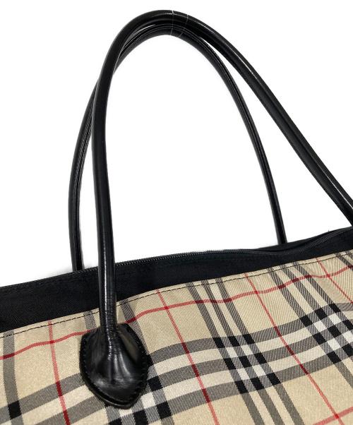 BURBERRY BLUE LABEL（バーバリー ブルー レーベル）BURBERRY BLUE LABEL (バーバリー ブルー レーベル) ノバチェックトートバッグ ベージュの古着・服飾アイテム