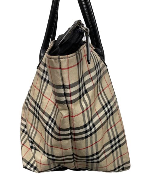 BURBERRY BLUE LABEL（バーバリー ブルー レーベル）BURBERRY BLUE LABEL (バーバリー ブルー レーベル) ノバチェックトートバッグ ベージュの古着・服飾アイテム