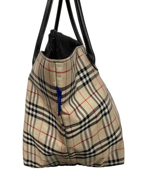 BURBERRY BLUE LABEL（バーバリー ブルー レーベル）BURBERRY BLUE LABEL (バーバリー ブルー レーベル) ノバチェックトートバッグ ベージュの古着・服飾アイテム