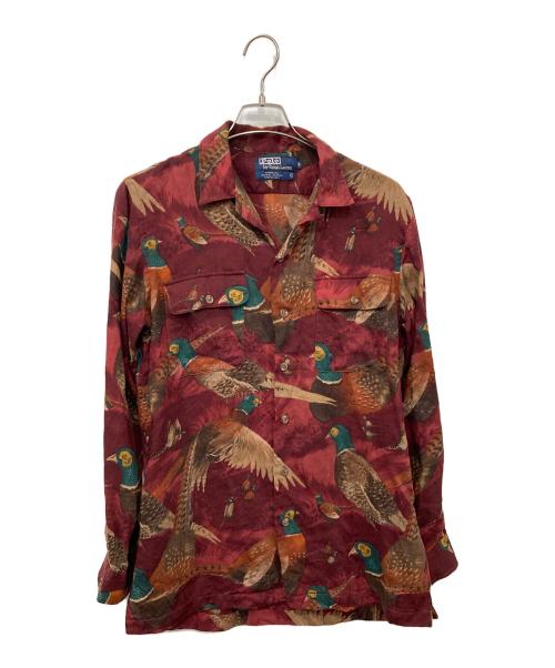 POLO RALPH LAUREN（ポロ・ラルフローレン）POLO RALPH LAUREN (ポロ・ラルフローレン) キジ柄ウールシャツ レッド サイズ:Sの古着・服飾アイテム
