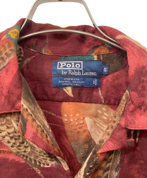 POLO RALPH LAUREN（ポロ・ラルフローレン）POLO RALPH LAUREN (ポロ・ラルフローレン) キジ柄ウールシャツ レッド サイズ:Sの古着・服飾アイテム