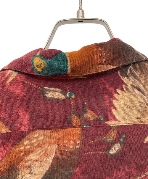 POLO RALPH LAUREN（ポロ・ラルフローレン）POLO RALPH LAUREN (ポロ・ラルフローレン) キジ柄ウールシャツ レッド サイズ:Sの古着・服飾アイテム