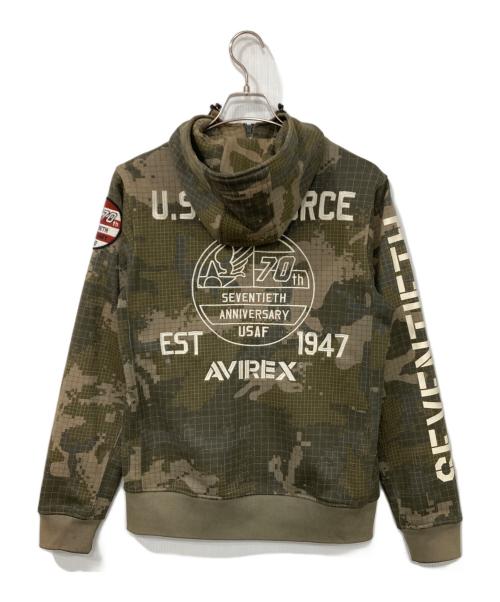 AVIREX（アヴィレックス）AVIREX (アヴィレックス) カモフラジップパーカー カーキ サイズ:Mの古着・服飾アイテム