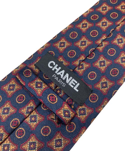 CHANEL（シャネル）CHANEL (シャネル) シルクネクタイ ネイビー サイズ:表記無しの古着・服飾アイテム