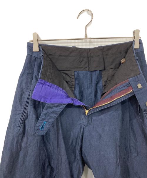 PAUL SMITH（ポールスミス）Paul Smith (ポールスミス) コットンリネンスラックス ネイビー サイズ:Sの古着・服飾アイテム