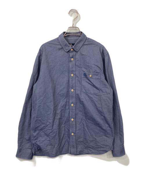 FRED PERRY（フレッドペリー）FRED PERRY (フレッドペリー) 長袖シャツ ブルー サイズ:Mの古着・服飾アイテム