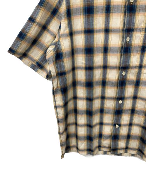 PENDLETON（ペンドルトン）PENDLETON (ペンドルトン) コットンリネンオンブレ開襟シャツ ベージュ×ブルー サイズ:Mの古着・服飾アイテム