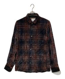 SHAREEF（シャリーフ）の古着「MOLE CHECK DOLMAN SHIRTS」｜ブラウン