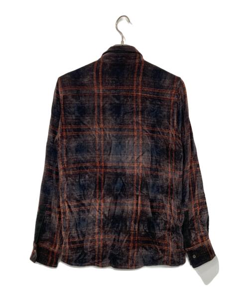 SHAREEF（シャリーフ）SHAREEF (シャリーフ) MOLE CHECK DOLMAN SHIRTS ブラウン サイズ:2の古着・服飾アイテム