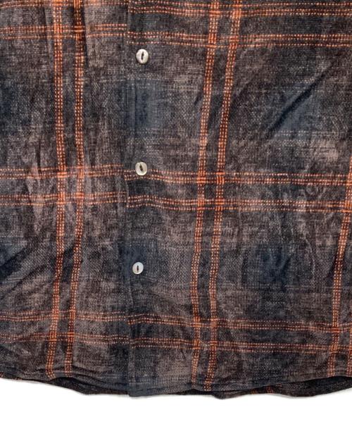 SHAREEF（シャリーフ）SHAREEF (シャリーフ) MOLE CHECK DOLMAN SHIRTS ブラウン サイズ:2の古着・服飾アイテム