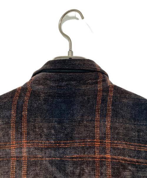 SHAREEF（シャリーフ）SHAREEF (シャリーフ) MOLE CHECK DOLMAN SHIRTS ブラウン サイズ:2の古着・服飾アイテム