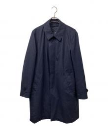 Aquascutum（アクアスキュータム）の古着「AQ NIGEL バルカラーウールコート」｜ネイビー