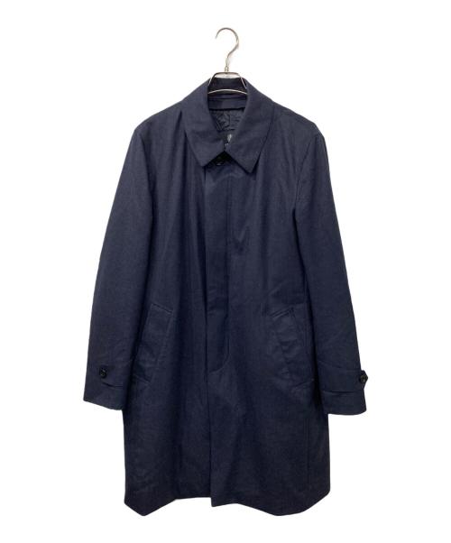 Aquascutum（アクアスキュータム）Aquascutum (アクアスキュータム) AQ NIGEL バルカラーウールコート ネイビー サイズ:表記無しの古着・服飾アイテム