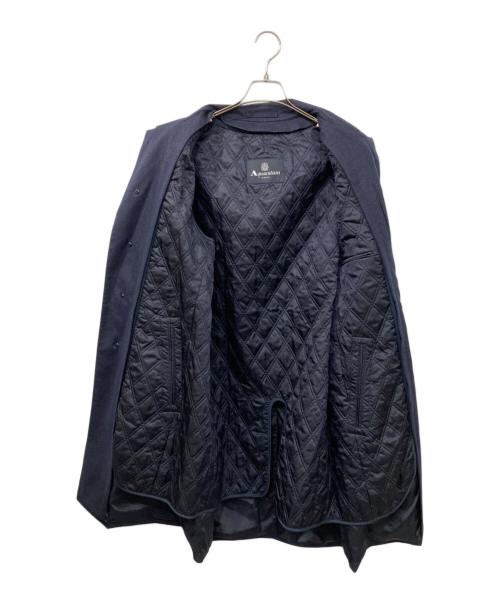 Aquascutum（アクアスキュータム）Aquascutum (アクアスキュータム) AQ NIGEL バルカラーウールコート ネイビー サイズ:表記無しの古着・服飾アイテム