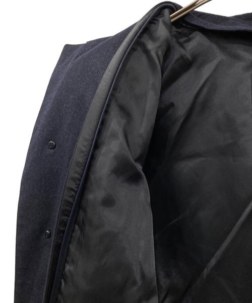 Aquascutum（アクアスキュータム）Aquascutum (アクアスキュータム) AQ NIGEL バルカラーウールコート ネイビー サイズ:表記無しの古着・服飾アイテム
