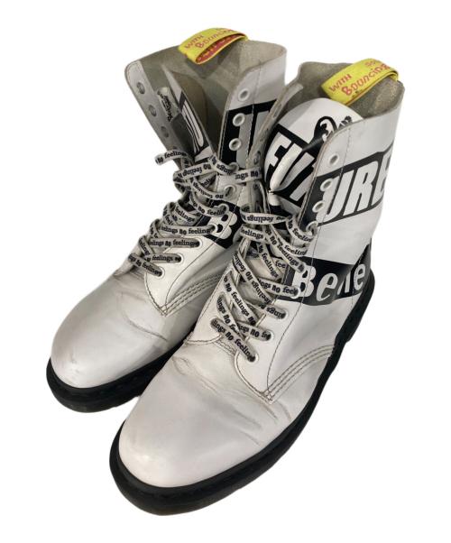 Dr.Martens（ドクターマーチン）Dr.Martens (ドクターマーチン) Sex PISTOLS (セックスピストルズ) 1490 10ホールブーツ セックス・ピストルズ ホワイト サイズ:UK9の古着・服飾アイテム