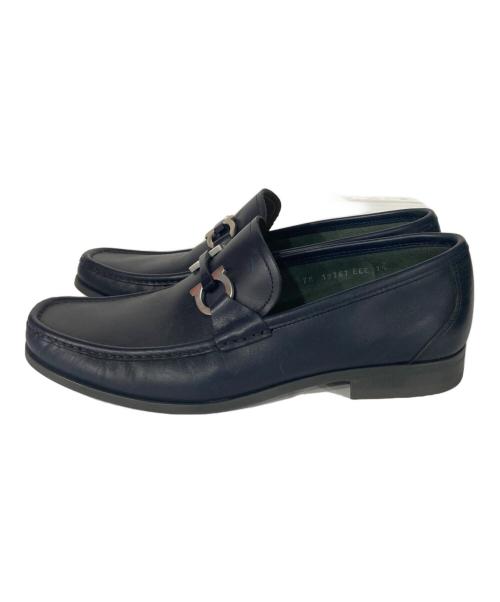 Salvatore Ferragamo（サルヴァトーレ フェラガモ）Salvatore Ferragamo (サルヴァトーレ フェラガモ) ガンチーニモカシンシューズ ネイビー サイズ:7 1/2の古着・服飾アイテム