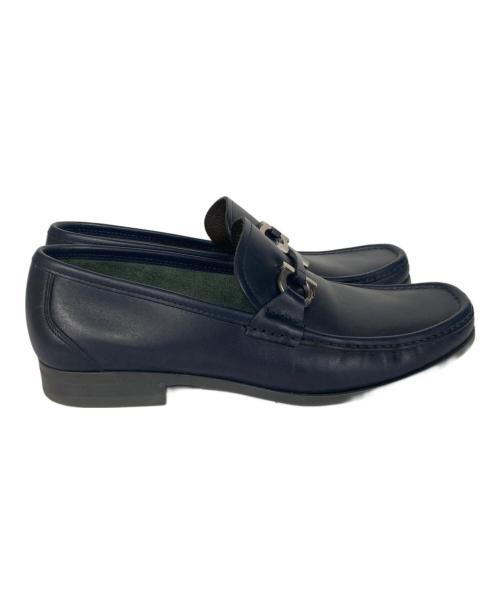 Salvatore Ferragamo（サルヴァトーレ フェラガモ）Salvatore Ferragamo (サルヴァトーレ フェラガモ) ガンチーニモカシンシューズ ネイビー サイズ:7 1/2の古着・服飾アイテム