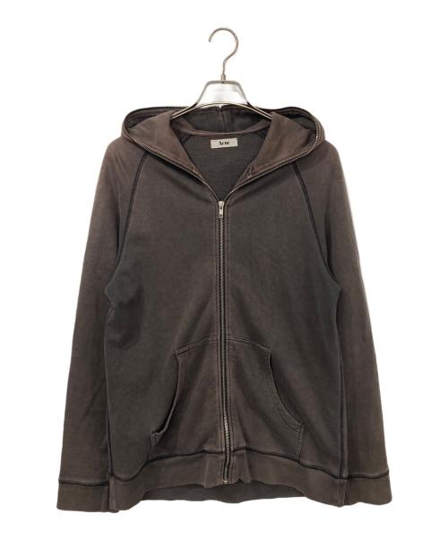 Acne（アクネ）Acne (アクネ) 裏サーマルジップパーカー ブラウン サイズ:Sの古着・服飾アイテム