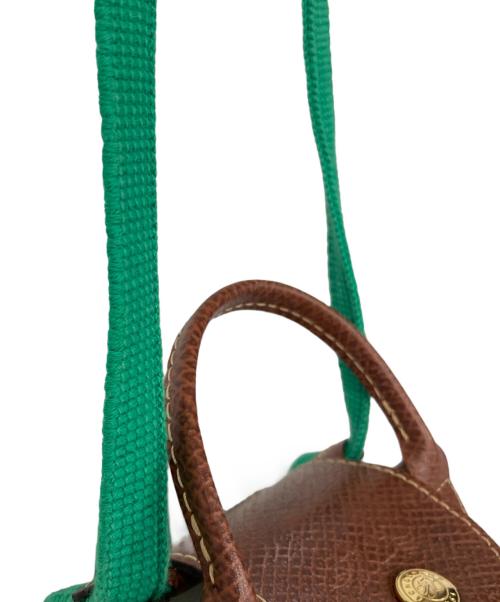 LONGCHAMP（ロンシャン）LONGCHAMP (ロンシャン) LE PLIAGE FILET クロスボディバッグ(XS) グリーンの古着・服飾アイテム