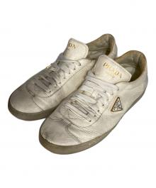 PRADA（プラダ）の古着「LANE LEATHER SNEAKER」｜アイボリー