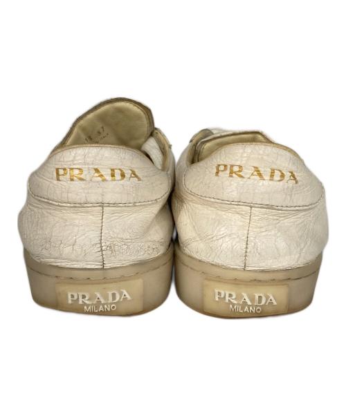 PRADA（プラダ）PRADA (プラダ) LANE LEATHER SNEAKER アイボリー サイズ:37の古着・服飾アイテム