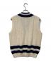 FRED PERRY (フレッドペリー) ニットベスト ベージュ×ネイビー サイズ:M：5000円