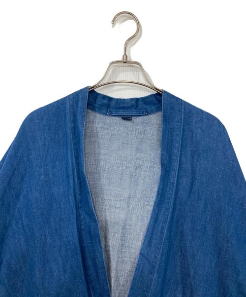 45R（フォーティファイブ・アール）45R (フォーティファイブ・アール) コットンリネン ロング丈 デニムコート インディゴの古着・服飾アイテム