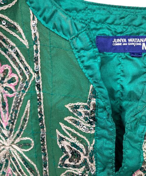COMME des GARCONS JUNYA WATANABE MAN（コム デ ギャルソン ジュンヤ ワタナベ マン）COMME des GARCONS JUNYA WATANABE MAN (コム デ ギャルソン ジュンヤ ワタナベ マン) スパンコールTシャツ グリーン サイズ:Lの古着・服飾アイテム