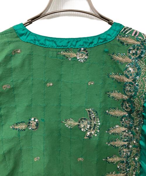 COMME des GARCONS JUNYA WATANABE MAN（コム デ ギャルソン ジュンヤ ワタナベ マン）COMME des GARCONS JUNYA WATANABE MAN (コム デ ギャルソン ジュンヤ ワタナベ マン) スパンコールTシャツ グリーン サイズ:Lの古着・服飾アイテム