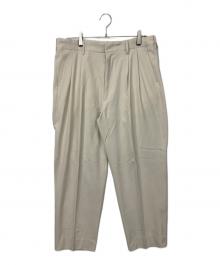 STEVEN ALAN（スティーブンアラン）の古着「P/R/PU OX 2PLEATED PANTS」｜ベージュ