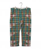 COMME des GARCONS HOMME PLUSコムデギャルソンオムプリュス）の古着「チェック柄パンツ」｜グリーン