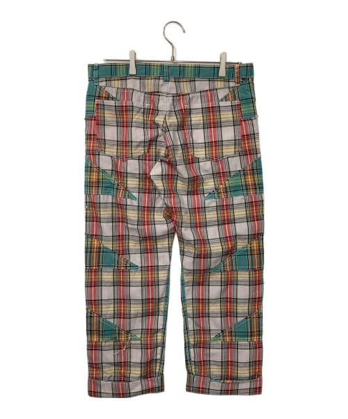 COMME des GARCONS HOMME PLUS（コムデギャルソンオムプリュス）COMME des GARCONS HOMME PLUS (コムデギャルソンオムプリュス) チェック柄パンツ グリーン サイズ:Mの古着・服飾アイテム