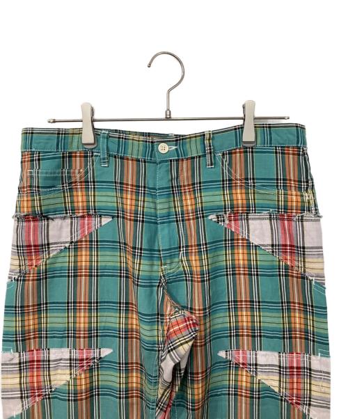COMME des GARCONS HOMME PLUS（コムデギャルソンオムプリュス）COMME des GARCONS HOMME PLUS (コムデギャルソンオムプリュス) チェック柄パンツ グリーン サイズ:Mの古着・服飾アイテム