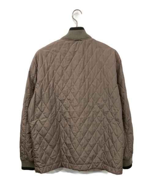 LACOSTE（ラコステ）LACOSTE (ラコステ) 襟ニットリバーシブルキルティングジャケット ブラウン サイズ:52の古着・服飾アイテム