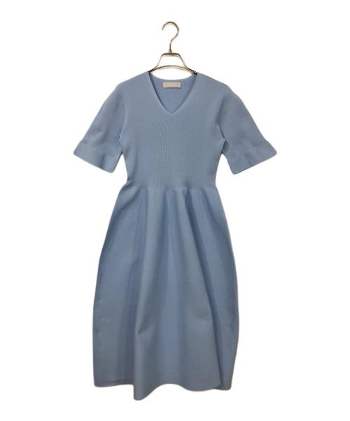 CELFORD（セルフォード）CELFORD (セルフォード) ネックホールガーメントワンピース ブルー サイズ:36の古着・服飾アイテム