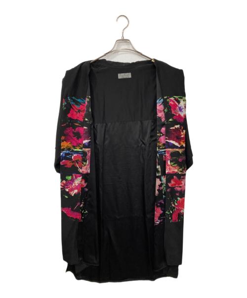 Yohji Yamamoto pour homme（ヨウジヤマモト プールオム）Yohji Yamamoto pour homme (ヨウジヤマモト プールオム) オープンカラーシルクロングシャツ ブラック サイズ:2の古着・服飾アイテム