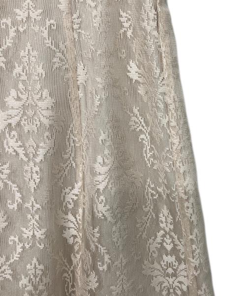 JILL BY JILLSTUART（ジル バイ ジルスチュアート）JILL BY JILLSTUART (ジル バイ ジルスチュアート) シャイニーダマスクレース スカート アイボリー サイズ:Mの古着・服飾アイテム