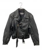 Super Riderスーパーライダー）の古着「ダブルライダースジャケット」｜ブラック