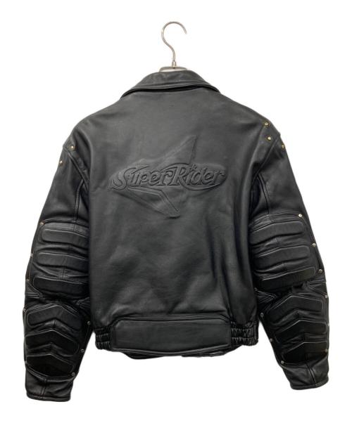 Super Rider（スーパーライダー）Super Rider (スーパーライダー) ダブルライダースジャケット ブラック サイズ:ＬＬの古着・服飾アイテム