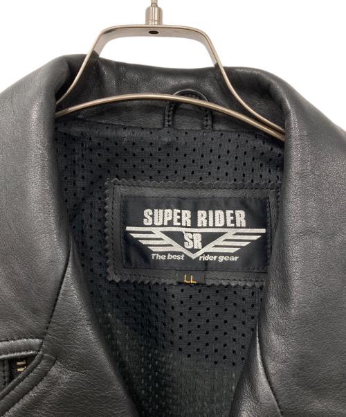 Super Rider（スーパーライダー）Super Rider (スーパーライダー) ダブルライダースジャケット ブラック サイズ:ＬＬの古着・服飾アイテム