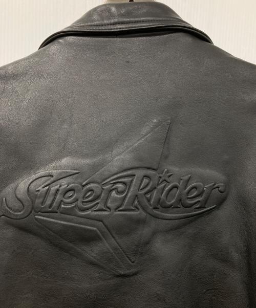 Super Rider（スーパーライダー）Super Rider (スーパーライダー) ダブルライダースジャケット ブラック サイズ:ＬＬの古着・服飾アイテム
