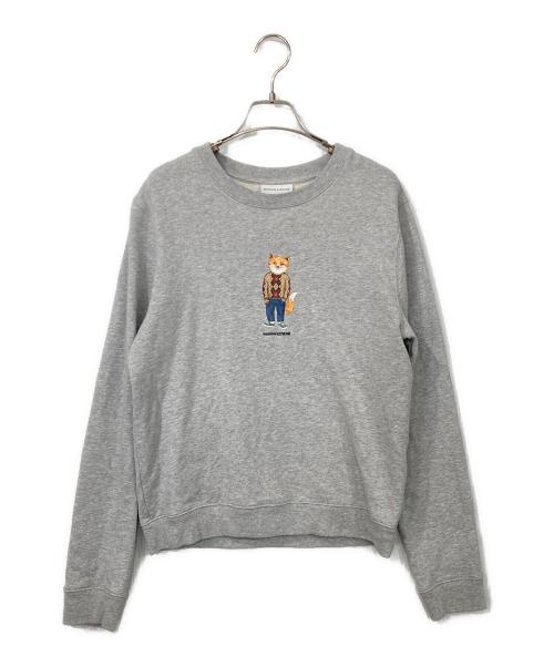 maison kitsune（メゾンキツネ）maison kitsune (メゾンキツネ) DRESSED FOX REGULAR SWEATSHIRT グレー サイズ:Mの古着・服飾アイテム