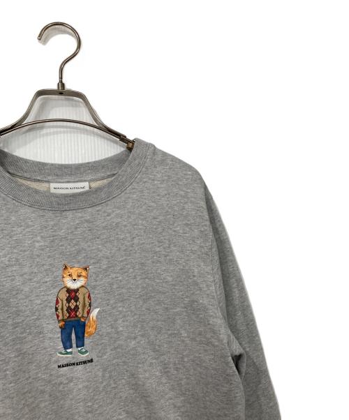 maison kitsune（メゾンキツネ）maison kitsune (メゾンキツネ) DRESSED FOX REGULAR SWEATSHIRT グレー サイズ:Mの古着・服飾アイテム