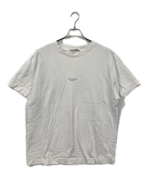 Acne studios（アクネ ストゥディオズ）ACNE STUDIOS (アクネ ストゥディオズ) ロゴプリントTシャツ ホワイト サイズ:Mの古着・服飾アイテム